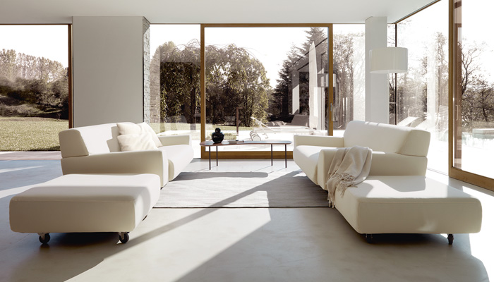 Cini Boeri Sofas and Ottomans, Coffee Table by Alexander Girard