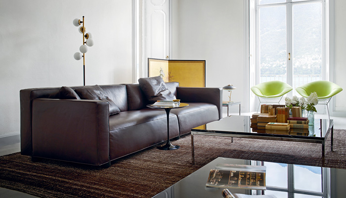 Barber Osgerby Sofa, Florence Knoll Table, Saarinen Side Table, Bertoia Diamond Chairs